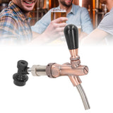G5/8 Beer Faucet Brass Stainless Steel Beer Tap Adjustable Beer Faucet with Quick Connector Red Bronze