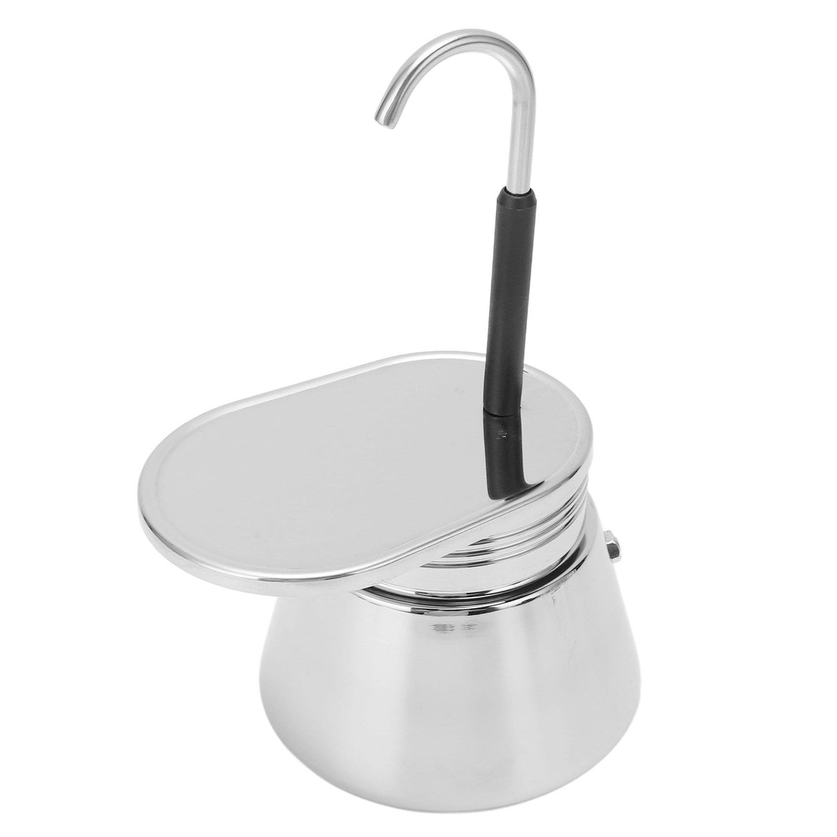 Single Spout Mocha Pot Stainless Steel Hand Pour Latte Classic Coffee Pot for Home Office 200ml