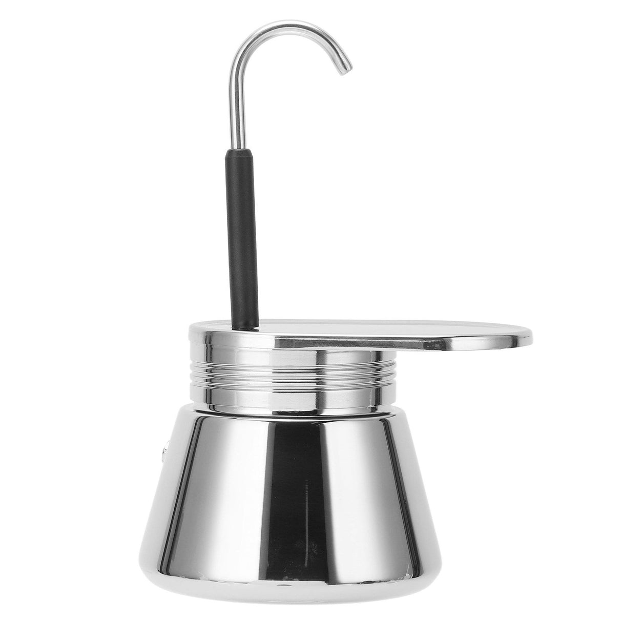Single Spout Mocha Pot Stainless Steel Hand Pour Latte Classic Coffee Pot for Home Office 200ml
