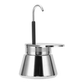 Single Spout Mocha Pot Stainless Steel Hand Pour Latte Classic Coffee Pot for Home Office 200ml - Low Angle