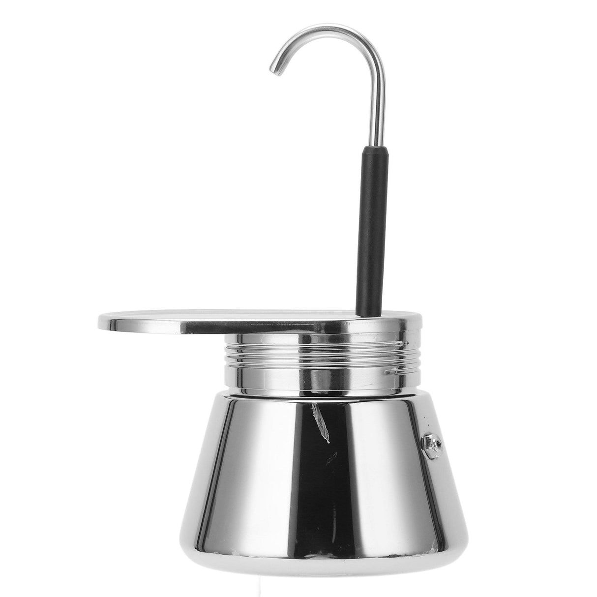 Single Spout Mocha Pot Stainless Steel Hand Pour Latte Classic Coffee Pot for Home Office 200ml