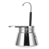 Single Spout Mocha Pot Stainless Steel Hand Pour Latte Classic Coffee Pot for Home Office 200ml