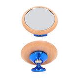 Coffee Reflective Mirror Multidirectional Rotation Adjustable Magnetism Observative Mirror for Kitchen Blue - Front View