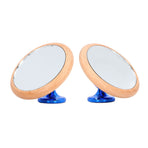 Coffee Reflective Mirror Multidirectional Rotation Adjustable Magnetism Observative Mirror for Kitchen Blue