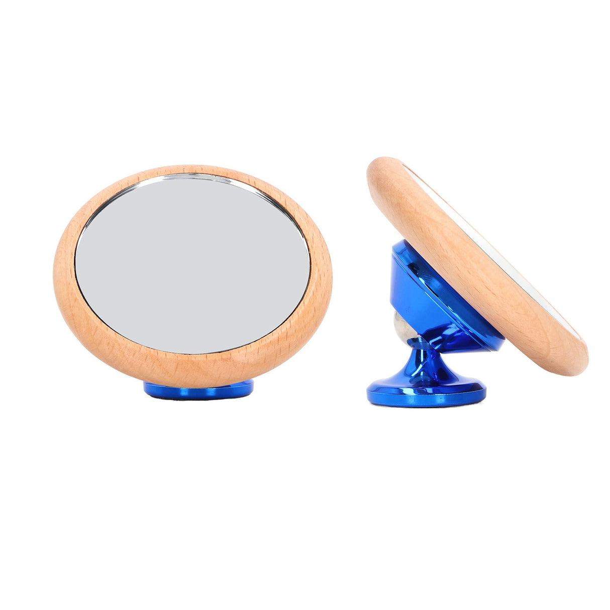 Coffee Reflective Mirror Multidirectional Rotation Adjustable Magnetism Observative Mirror for Kitchen Blue
