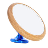 Coffee Flow Rate Observation Reflective Mirror Walnut 360 Degree Rotatable Visual Extraction Coffee Shot Mirror Blue