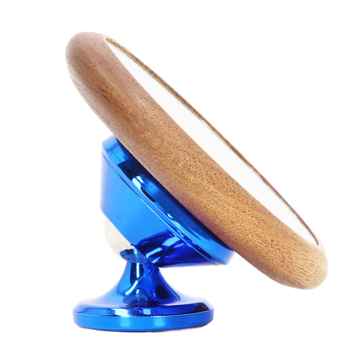 Coffee Flow Rate Observation Reflective Mirror Walnut 360 Degree Rotatable Visual Extraction Coffee Shot Mirror Blue