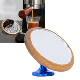 Coffee Flow Rate Observation Reflective Mirror Walnut 360 Degree Rotatable Visual Extraction Coffee Shot Mirror Blue