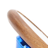 Coffee Flow Rate Observation Reflective Mirror Walnut 360 Degree Rotatable Visual Extraction Coffee Shot Mirror Blue