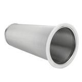 304 Stainless Steel Cold Brew Coffee Filter Cone Mesh with White Rubber Circle Coffee Brew Infuser for Fruit Drink 8x15cm/3.1x5.9in