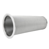 304 Stainless Steel Cold Brew Coffee Filter Cone Mesh with White Rubber Circle Coffee Brew Infuser for Fruit Drink 8x15cm/3.1x5.9in - Side View