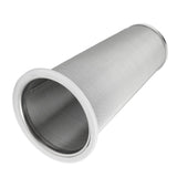 304 Stainless Steel Cold Brew Coffee Filter Cone Mesh with White Rubber Circle Coffee Brew Infuser for Fruit Drink 8x15cm/3.1x5.9in