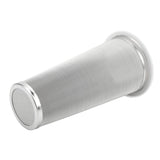 304 Stainless Steel Cold Brew Coffee Filter Cone Mesh with White Rubber Circle Coffee Brew Infuser for Fruit Drink 8x15cm/3.1x5.9in - Close-Up Angle