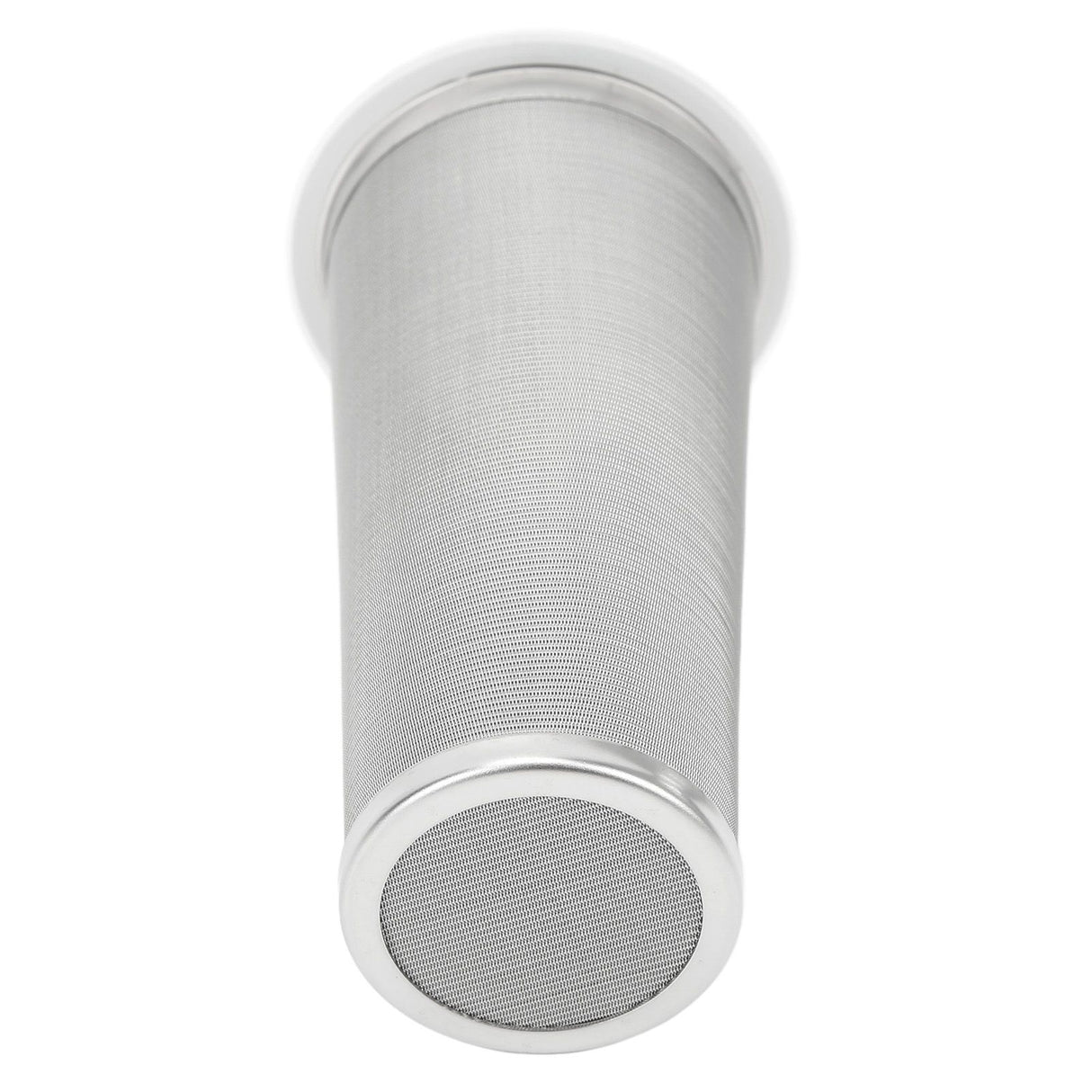 304 Stainless Steel Cold Brew Coffee Filter Cone Mesh with White Rubber Circle Coffee Brew Infuser for Fruit Drink 8x15cm/3.1x5.9in