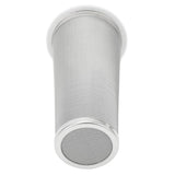 304 Stainless Steel Cold Brew Coffee Filter Cone Mesh with White Rubber Circle Coffee Brew Infuser for Fruit Drink 8x15cm/3.1x5.9in