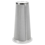 304 Stainless Steel Cold Brew Coffee Filter Cone Mesh with White Rubber Circle Coffee Brew Infuser for Fruit Drink 8x15cm/3.1x5.9in