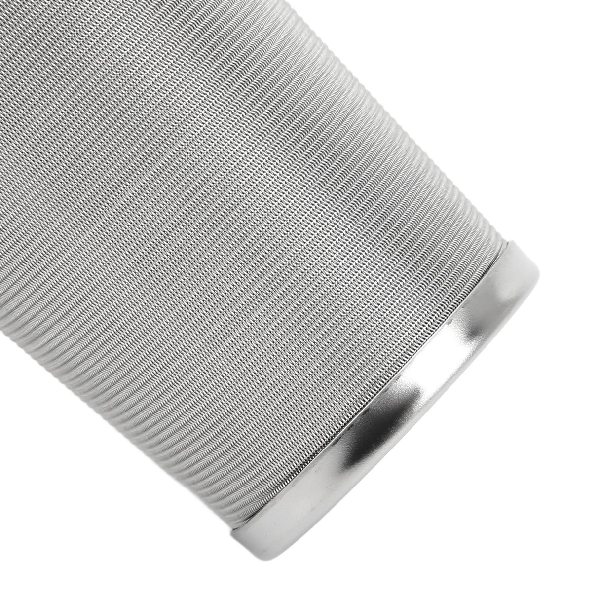 304 Stainless Steel Cold Brew Coffee Filter Cone Mesh with White Rubber Circle Coffee Brew Infuser for Fruit Drink 8x15cm/3.1x5.9in
