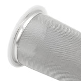 304 Stainless Steel Cold Brew Coffee Filter Cone Mesh with White Rubber Circle Coffee Brew Infuser for Fruit Drink 8x15cm/3.1x5.9in