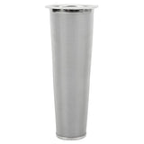 304 Stainless Steel Cold Brew Coffee Filter Cone Mesh with White Rubber Circle Coffee Brew Infuser for Fruit Drink 8x21cm/3.1x8.2in