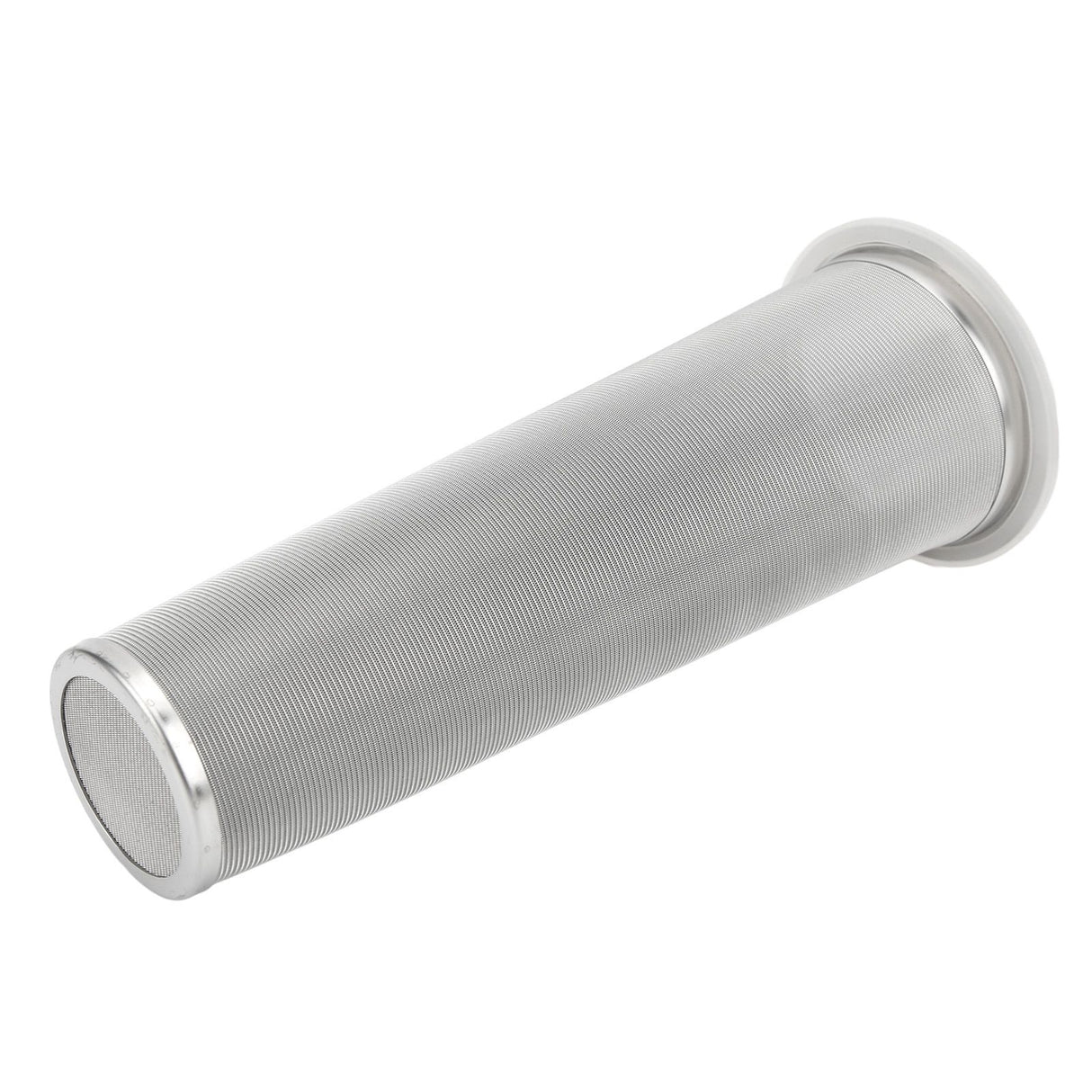 304 Stainless Steel Cold Brew Coffee Filter Cone Mesh with White Rubber Circle Coffee Brew Infuser for Fruit Drink 8x21cm/3.1x8.2in