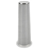 304 Stainless Steel Cold Brew Coffee Filter Cone Mesh with White Rubber Circle Coffee Brew Infuser for Fruit Drink 8x21cm/3.1x8.2in