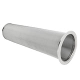 304 Stainless Steel Cold Brew Coffee Filter Cone Mesh with White Rubber Circle Coffee Brew Infuser for Fruit Drink 8x21cm/3.1x8.2in