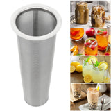 304 Stainless Steel Cold Brew Coffee Filter Cone Mesh with White Rubber Circle Coffee Brew Infuser for Fruit Drink 8x21cm/3.1x8.2in - Extra Image