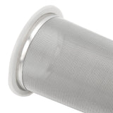 304 Stainless Steel Cold Brew Coffee Filter Cone Mesh with White Rubber Circle Coffee Brew Infuser for Fruit Drink 8x21cm/3.1x8.2in