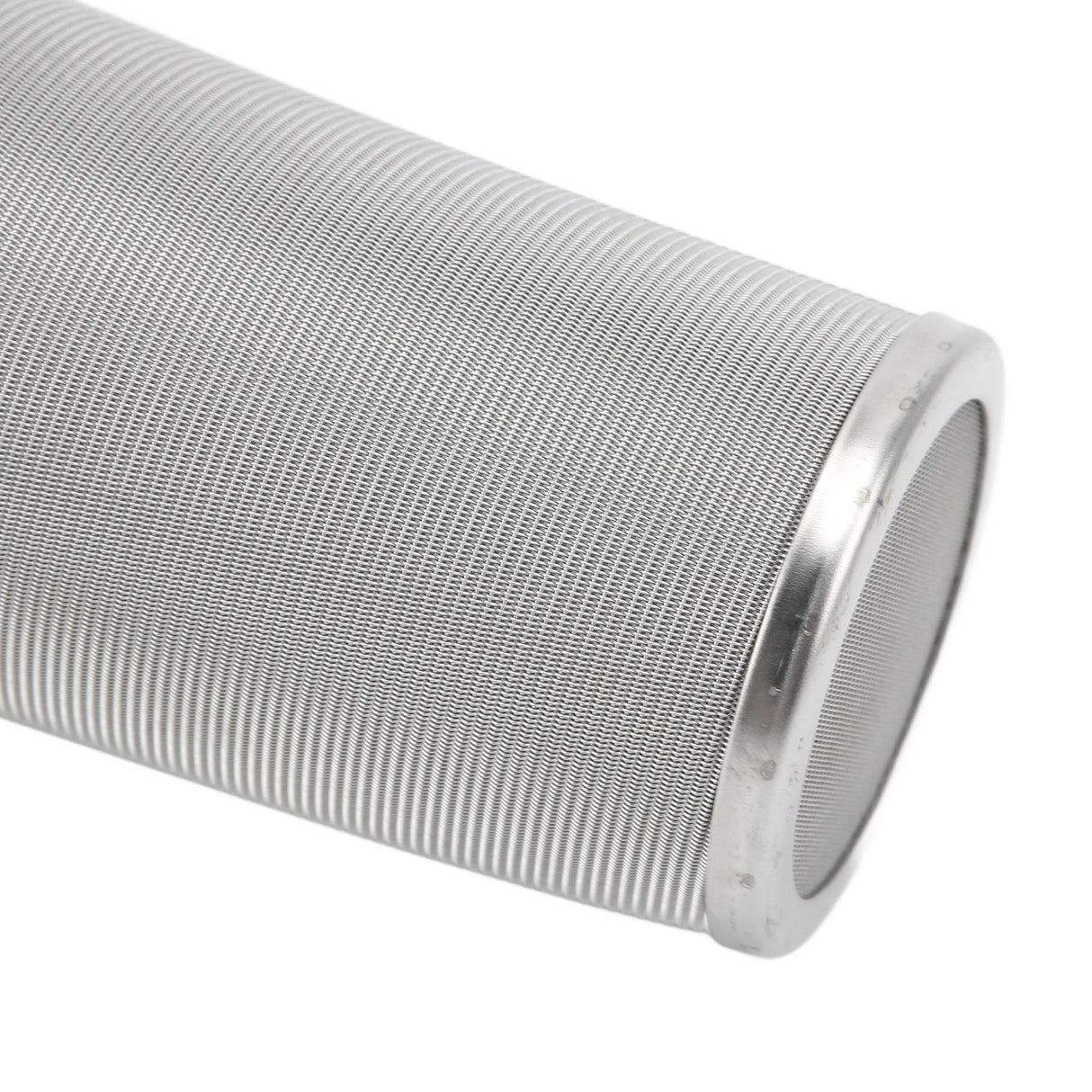 304 Stainless Steel Cold Brew Coffee Filter Cone Mesh with White Rubber Circle Coffee Brew Infuser for Fruit Drink 8x21cm/3.1x8.2in