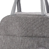 Lunch Bag High Capacity Reusable Tote Heat Preservation Dinner Insulation Hangbag Gray - Front View