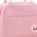 Lunch Bag High Capacity Reusable Tote Heat Preservation Dinner Insulation Hangbag Pink