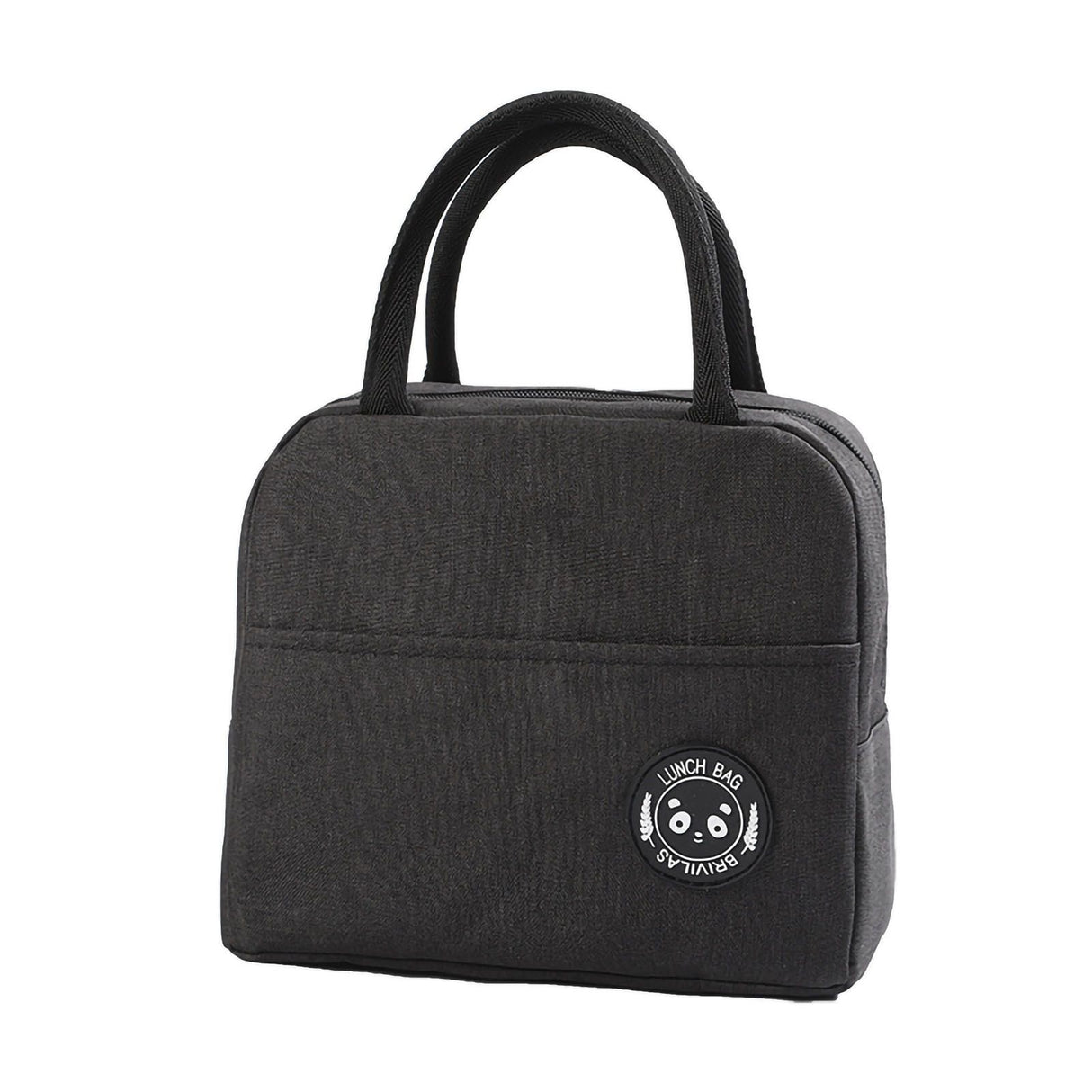 Lunch Bag High Capacity Reusable Tote Heat Preservation Dinner Insulation Hangbag Black