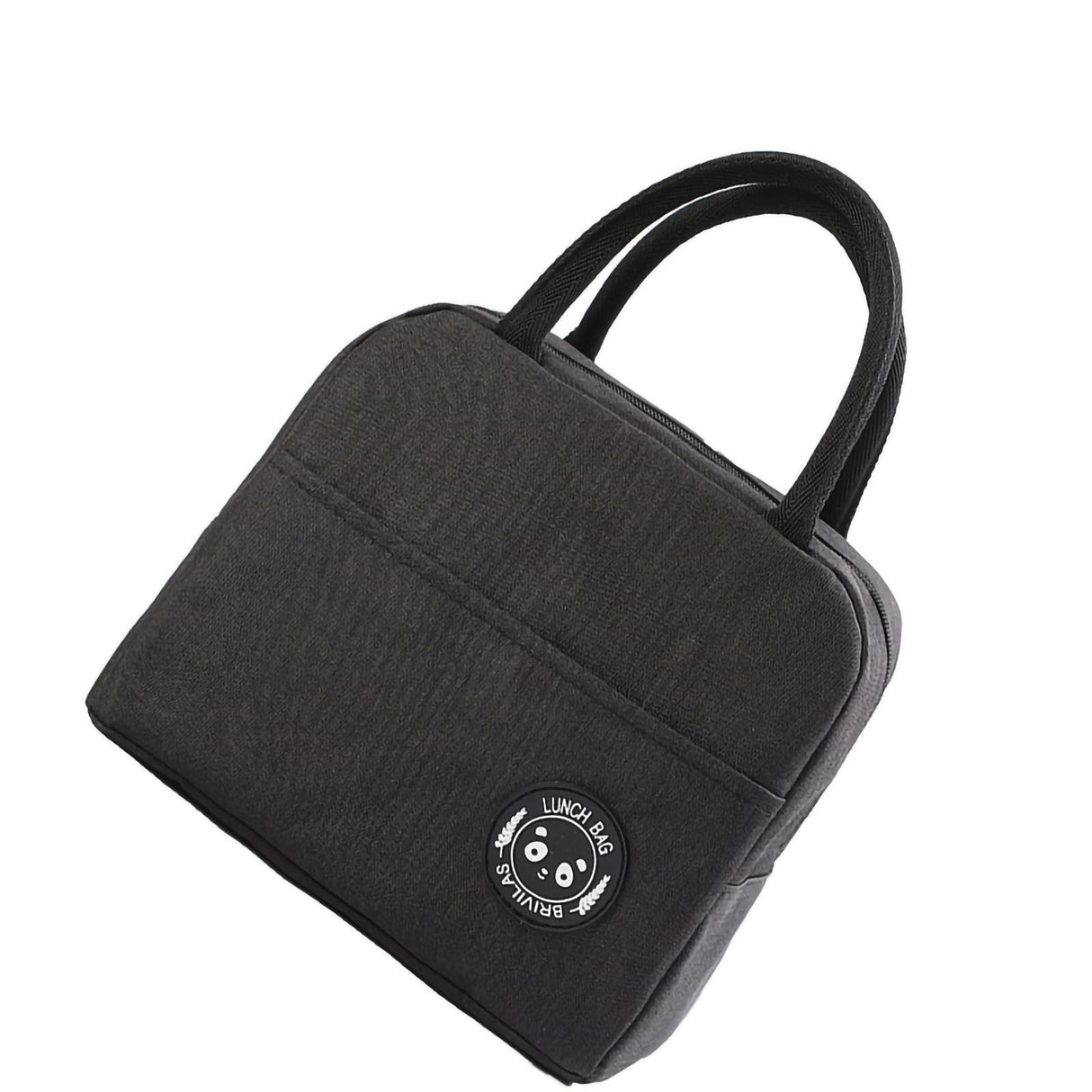 Lunch Bag High Capacity Reusable Tote Heat Preservation Dinner Insulation Hangbag Black