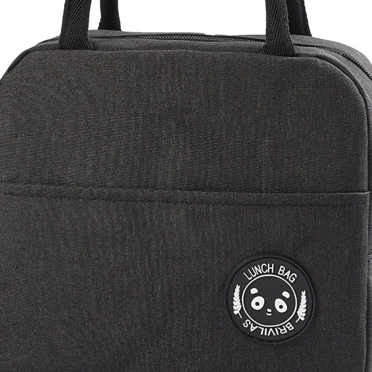 Lunch Bag High Capacity Reusable Tote Heat Preservation Dinner Insulation Hangbag Black