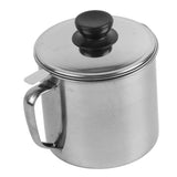 Oil Strainer Pot 1.3L Capacity 304 Stainless Steel Cooking Oil Container Anti Leakage for Home Restaurant