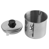 Oil Strainer Pot 1.3L Capacity 304 Stainless Steel Cooking Oil Container Anti Leakage for Home Restaurant - 45-Degree Angle