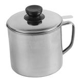 Oil Strainer Pot 1.3L Capacity 304 Stainless Steel Cooking Oil Container Anti Leakage for Home Restaurant