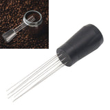 Coffee Distribution Needle Stainless Steel Firm Practical Safe Hand Tampers Stirring Tool for Home Black