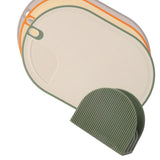 Cutting Board Food Grade Double Sided Prevent Slip Plastic Chopping Board with Holder Base for Meat Vegetable 3pcs 3 Mix Color - Front View