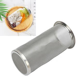 Cold Brew Coffee Filter Stainless Steel Reusable Wide Mouth Mesh Cylindrical Filter with White Gasket for Tea 8x15cm/3.15x5.91in