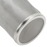 Cold Brew Coffee Filter Stainless Steel Reusable Wide Mouth Mesh Cylindrical Filter with White Gasket for Tea 8x15cm/3.15x5.91in