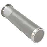 Cold Brew Coffee Filter Stainless Steel Reusable Wide Mouth Mesh Cylindrical Filter with White Gasket for Tea 8x21cm/3.15x8.27in - Front View