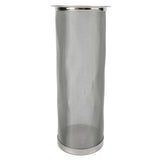 Cold Brew Coffee Filter Stainless Steel Reusable Wide Mouth Mesh Cylindrical Filter with White Gasket for Tea 8x21cm/3.15x8.27in - Side View