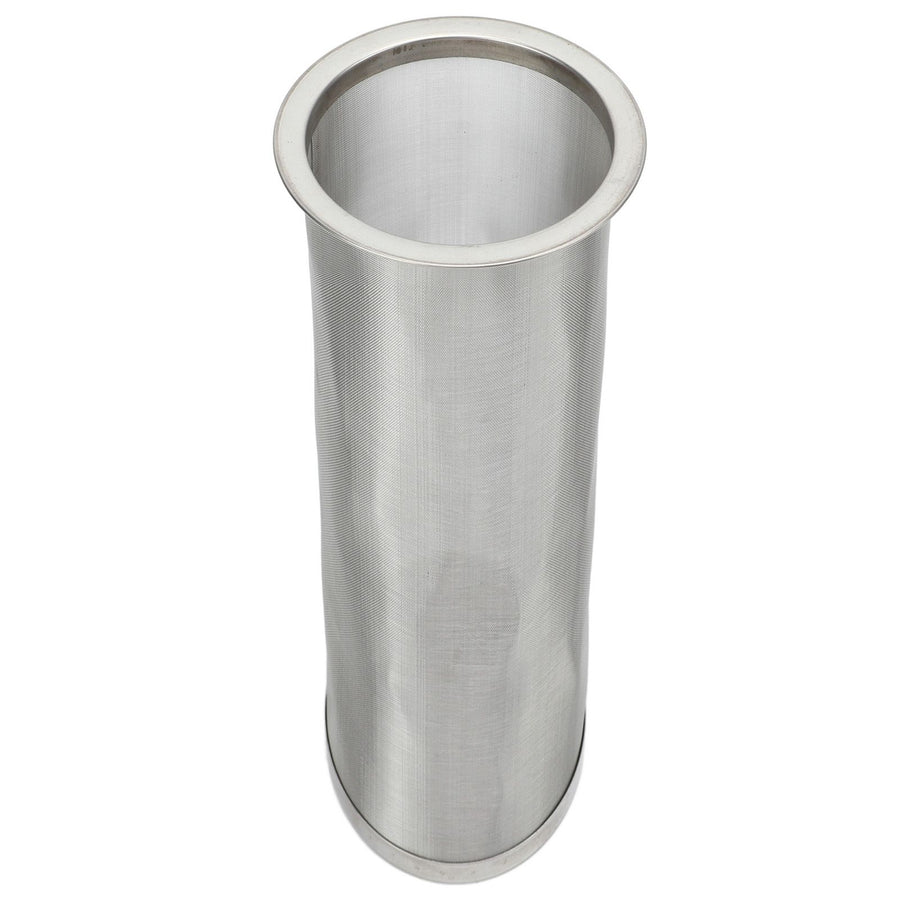 Cold Brew Coffee Filter Stainless Steel Reusable Wide Mouth Mesh Cylindrical Filter with White Gasket for Tea 8x21cm/3.15x8.27in