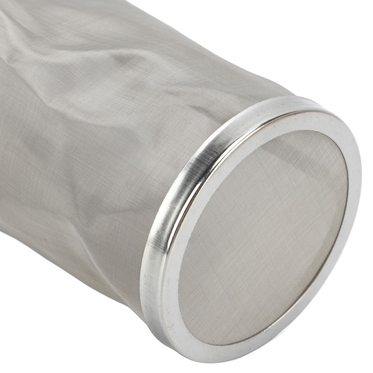Cold Brew Coffee Filter Stainless Steel Reusable Wide Mouth Mesh Cylindrical Filter with White Gasket for Tea 8x21cm/3.15x8.27in