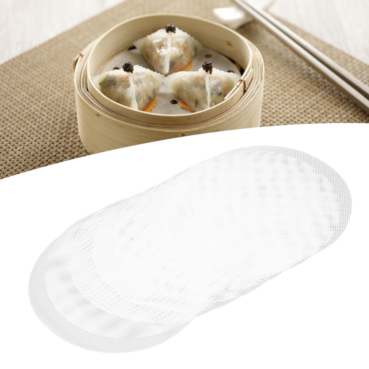 10pcs Silicone Steamer Mesh Mat Prevents Stick Reusable Cuttable Silicone Steamer Liners for Kitchen Restaurant 30cm/11.8in