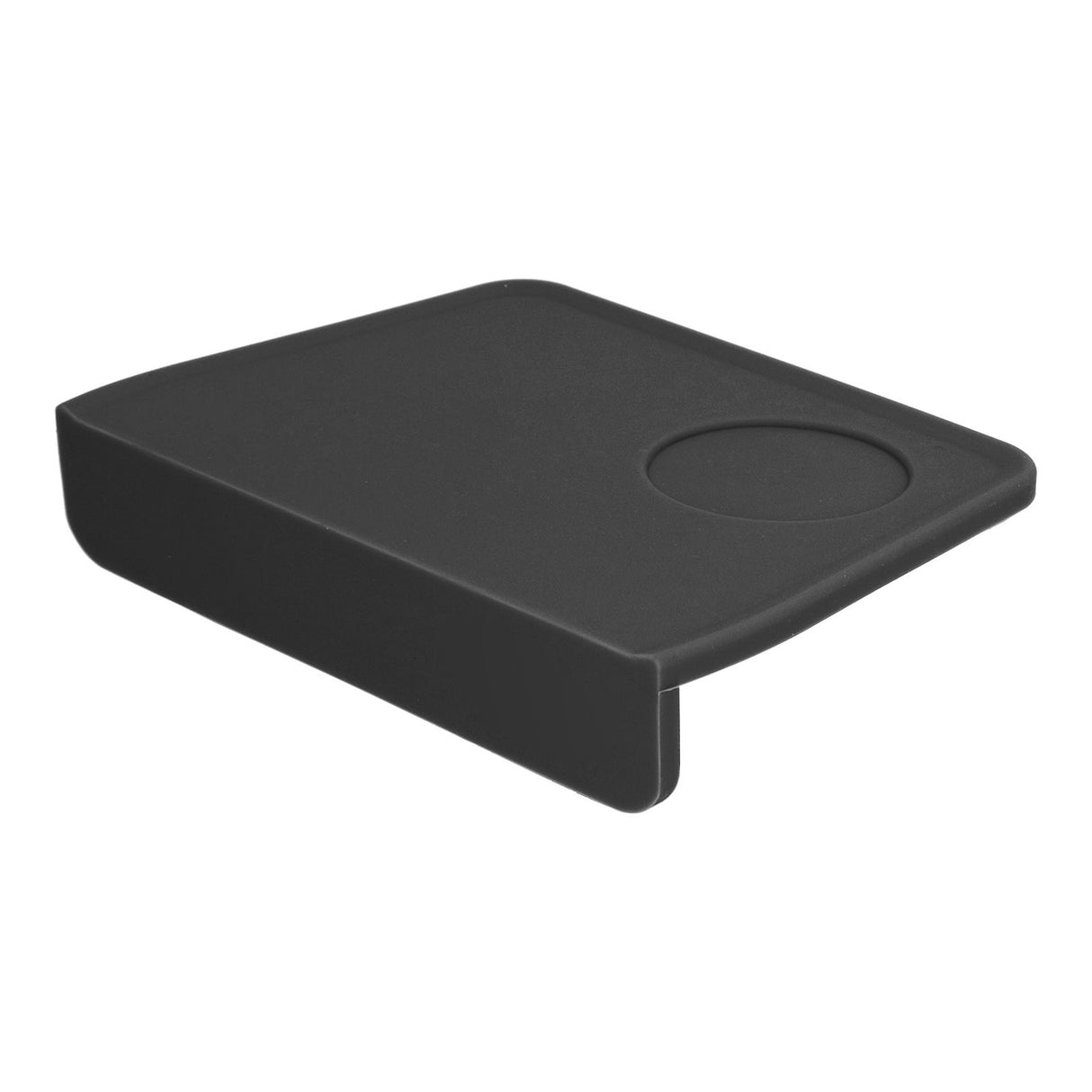 Coffee Tamper Mat with Tamper Slot Silicone Tamping Mat Coffee Pad Tamp Station Tool Black
