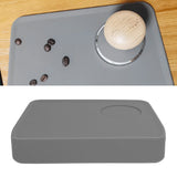 Coffee Tamper Mat with Tamper Slot Silicone Tamping Mat Coffee Pad Tamp Station Tool Grey