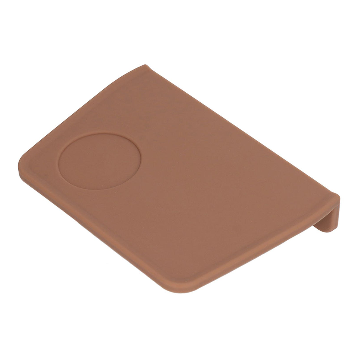 Coffee Tamper Mat with Tamper Slot Silicone Tamping Mat Coffee Pad Tamp Station Tool Brown