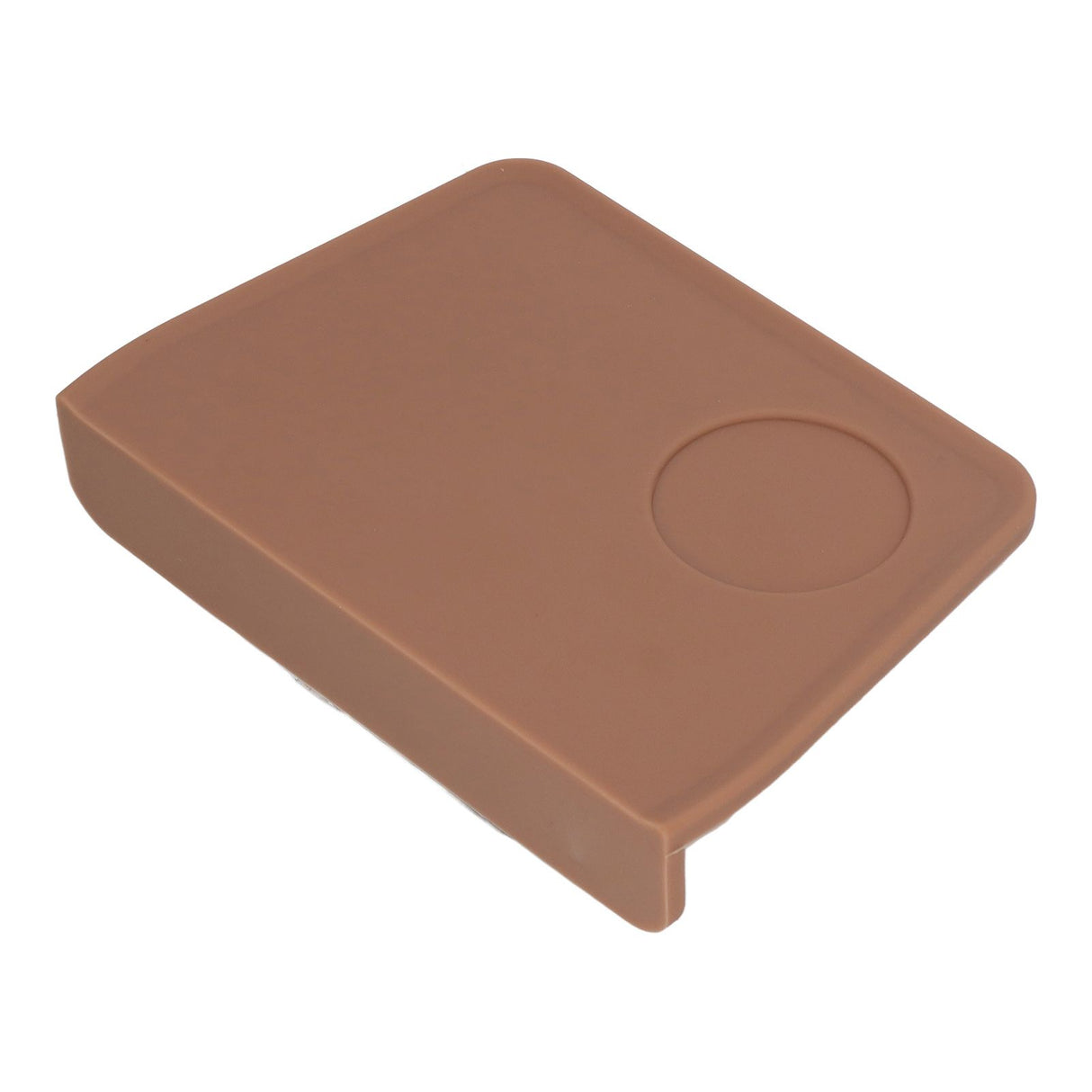 Coffee Tamper Mat with Tamper Slot Silicone Tamping Mat Coffee Pad Tamp Station Tool Brown